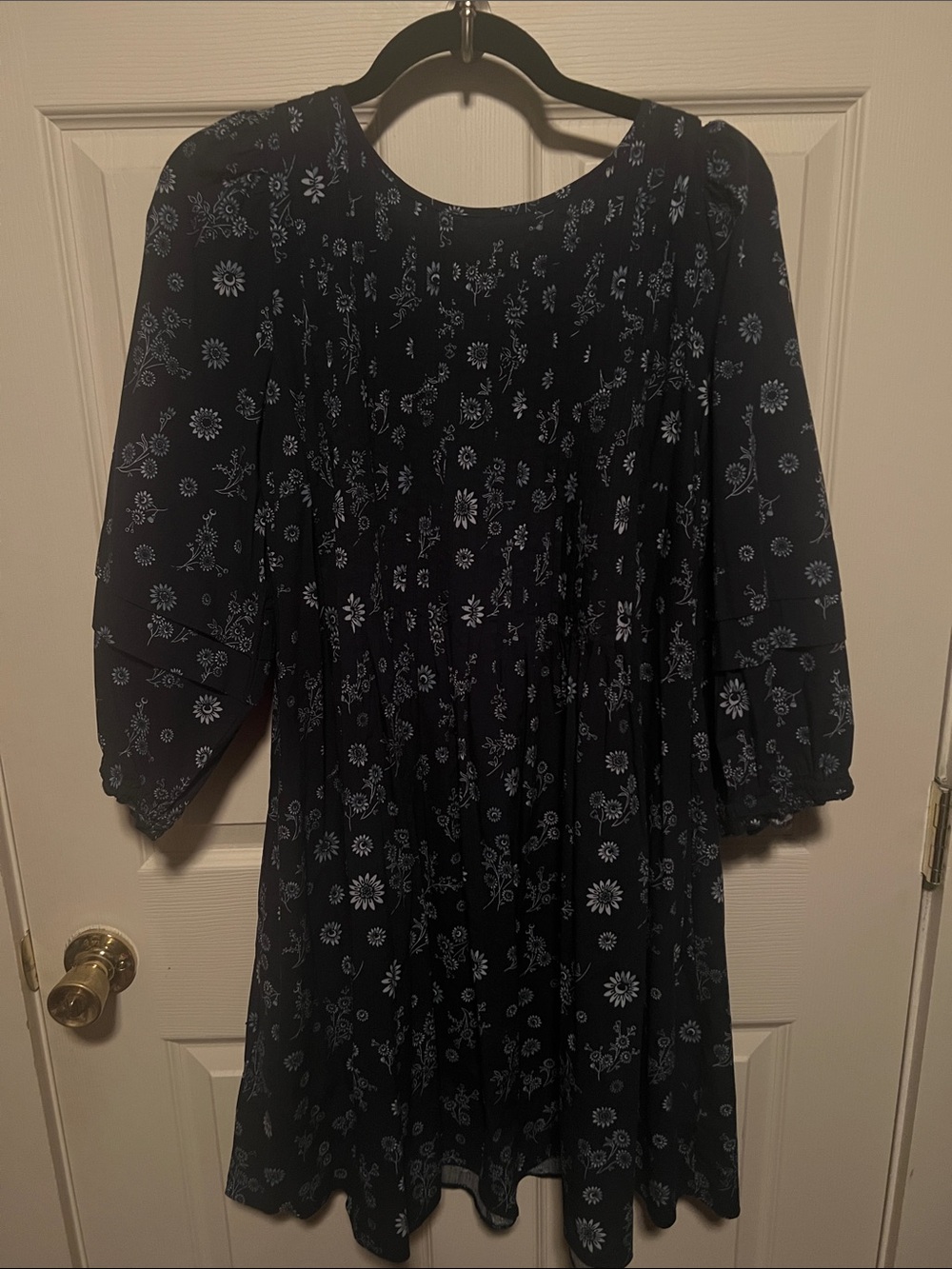 Madewell Black Floral Mini Dress